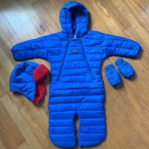 Patagonia 0-3m Down Bunting, Hat & Mittens